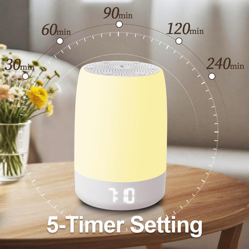 Reajoy 32 8 ControlBluetooth White Noise Machine Alarm Clock for Baby Adults Kids with Soothing Sounds Colors Rainbow