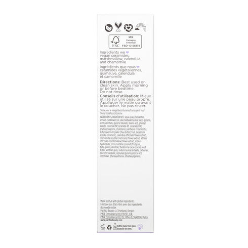 Pacifica Beauty Vegan Ceramide Barrier Repair Face Lotion, Lightweight Hydrating Moisturizer for Dry Sensitive Skin