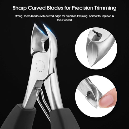 Podiatrist Toenail Clippers, Ingrown or Thick Nail Clippers for Men, Precision Diabetic Pedicure Tool