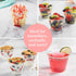 Prestee 50-Pack Clear Plastic Party Cups, 9 oz for Cold Beverages, Durable Disposable PET Cups