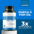 Fish Oil Supplements with Omega 3 Fatty Acids - 120 Softgels for Heart & Joint Health, Burpless Fish Oil