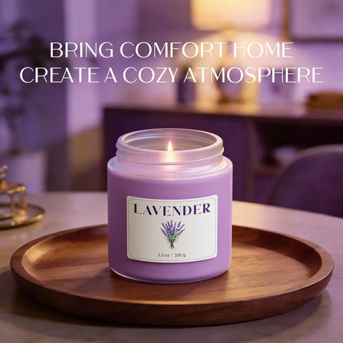 Set, Set, 7 oz) NORVENCE Lavender Candle, Scented Candles Gift Stress Relief Candles for Home, Premium Soy Candle