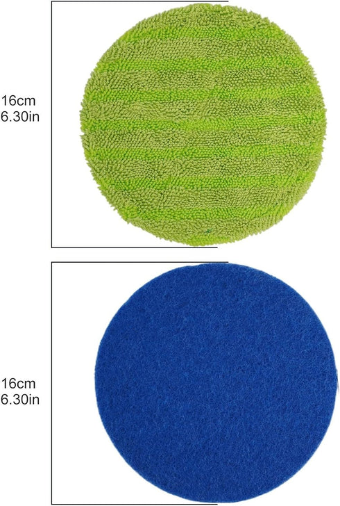 Qiwuhaven 4 Pack Microfiber Mop Pads For Electric Cordless Floor Cleaner Scrubber, Reusable Washable Replacement