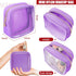 Hushee 4 Pcs Clear Nylon Makeup Bag for Women Christmas Gifts Preppy Cosmetic Bag PVC Travel Toiletry Bag Zipper Pouch Waterproof Storage Organizer Bag for Women Girls (Mini)