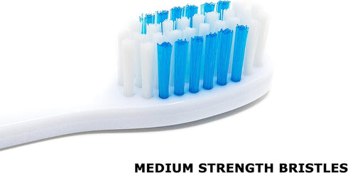 Lingito Travel Toothbrush, Folding with Built-in Cover, Packable, Collapsible, Pocket Medium Bristle Brushes (2 Pack)