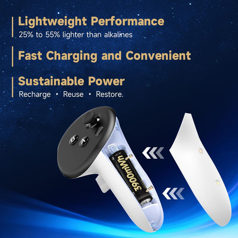 Houseagle 4 Pack,1.5V 4 1 Cable,4200mWh 2000+ AA Batteries Rechargeable Rechargeable AA Batteries with in USB-C Charge