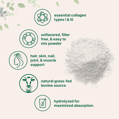 Micro Ingredients Collagen Peptides Powder, 1lb | Hydrolyzed Type I & III Bovine Collagen | Unflavored, Keto & Paleo