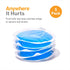 NatraCure 4" Circle Gel Ice Packs - 5 Pack Blue (Small Reusable Round Gel Cold Packs for kids injuries, breastfeeding, wisdom teeth, first aid, headaches, sinus and pain relief, tired eyes, arthritis)