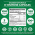 Zazzee D-Mannose, 1000 mg per Serving, 180 Vegan Capsules, 3 Month Supply for Urinary Tract Health