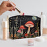 Red Mushroom Makeup Bag for Purse, Lightweight Zipper Pouch for Women, Travel Cosmetic Bag for Brushes