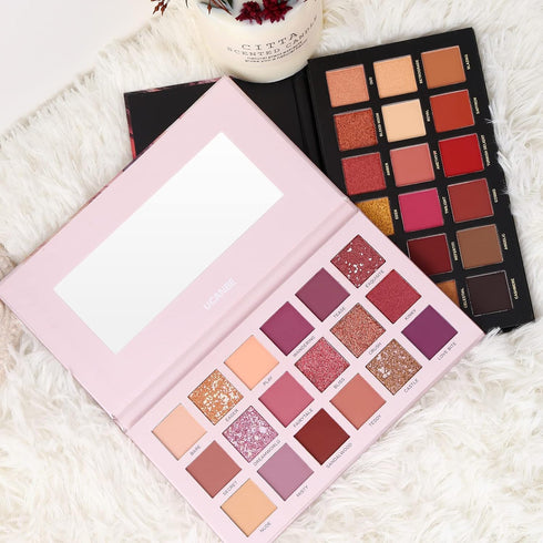 CHARMCODE 2Pcs Twilight Dusk + Aromas Nude Eyeshadow Palette Makeup Set - Highly Pigmented Blending Powder