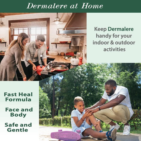 Dermalere Advanced Skin Cream, 1.7 Ounce Natural Homeopathic Formula for Face and Body, Scar Reducing Herbal Cream