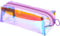 EzPacking Holographic Clear Makeup Pouch, Cute Iridescent Cosmetic Organizer, Transparent Zipper Bag for Purse (Lilac)