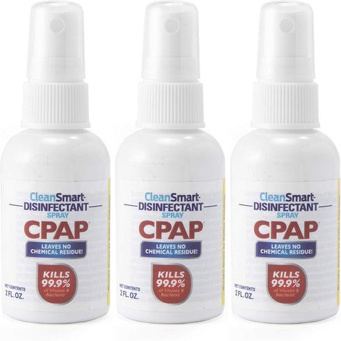 CleanSmart CPAP Disinfectant Spray To Go, Kills 99.9% of Bacteria and Viruses, 2 oz (Pack of 3)