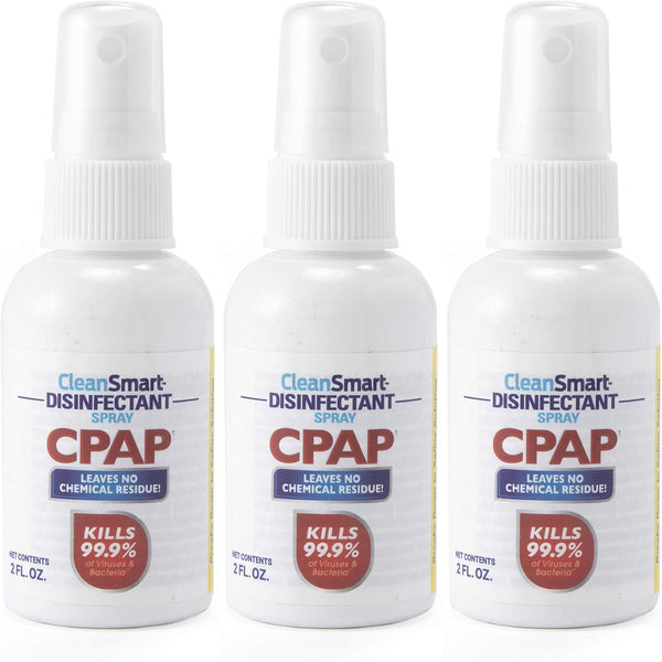 CleanSmart CPAP Disinfectant Spray To Go, Kills 99.9% of Bacteria and Viruses, 2 oz (Pack of 3)