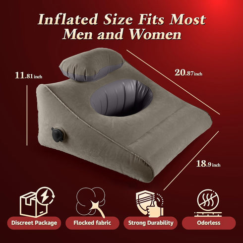Sex Toys Adult Toys, Sex Pillow Position Cushion Triangle Inflatable Position Pillow, Couples Sex Toys Sex Wedge Velvet