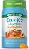 Nature's Truth Vitamin K2 + D3 Gummy Complex, 50 Count, Vegetarian, Non-GMO, Gluten Free, Peach Mango Flavor