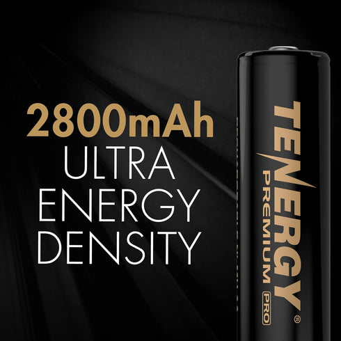 Tenergy 2800mAh 12 Pack Premium PRO Rechargeable AA Batteries, High Capacity NiMH AA Battery, Rechargeable Batteries