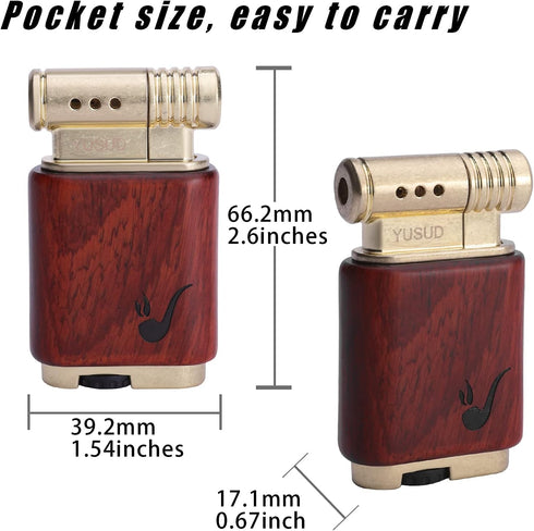 Yusud Vintage Trench Lighter, Butane Refillable Antique Flip Lighter, Retro Soft Flame Table Lighters