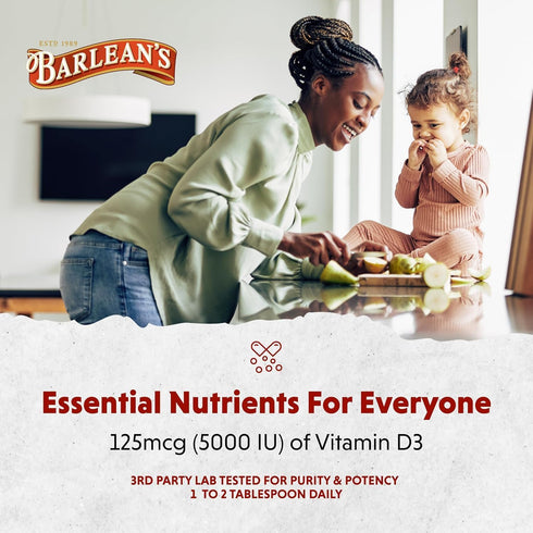 Pack 2 D3 5000 5.6 oz Barlean's of Vitamin Liquid Supplement for Kids and Adults, IU Vitamin D, Strawberry Milkshake
