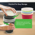 Restaurantware 4 Ounce Paper Coffee Cups, 25 Disposable Ripple Wall Cups, Leakproof, Yellow Paper Hot Cups