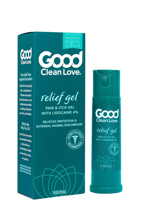 Good Clean Love Vaginal Pain & Itch Relief Gel with 4% Lidocaine, Fast-Acting Feminine Care for Pain, Itch, and