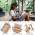 Sisiaipu 3.5 Inch Medium Hair Claw Clips - 6 Pack Brown Square Claw Clips for Women Hair Accessories for Girls