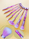 Unicorn Glitter Makeup Brush Set, 7pc Foundation Brush with Lip Eye Nose Shadow Eyebrow Blush for Teen Girls Women