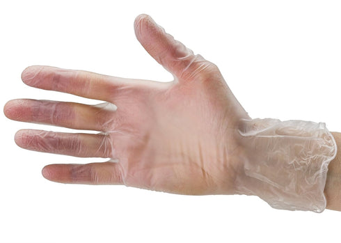 Disposable Plastic Vinyl Clear Gloves (Medium, 200 Count)