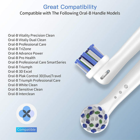 Replacement Toothbrush Heads for Oral B Braun, 4 Pack Professional Electric Toothbrush Heads, Compatible with Oral-B