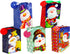 Iconikal 20-Pack Christmas Gift Bags - Small 4x6x2.5-Inch, Snowman, Santa, Reindeer, with Ribbon Handles