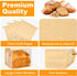 Ocmoiy 50 Pack 6.3x5.1x10.3 Inches Packaging Bread Bags for Homemade Breads, Resealable Tin Tie Tab Lock Bakery Bags