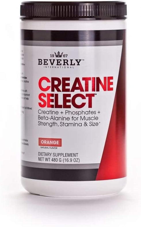 Beverly International Creatine Select with Phosphates - 40 Servings for Muscle Size, Strength & Recovery - Tastes like