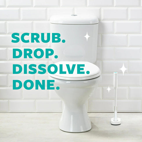 Scotch-Brite Scrub & Drop Toilet Cleaning System Refills, Dissolvable Toilet Bowl Cleaner Pad Tablets (6 Refills)