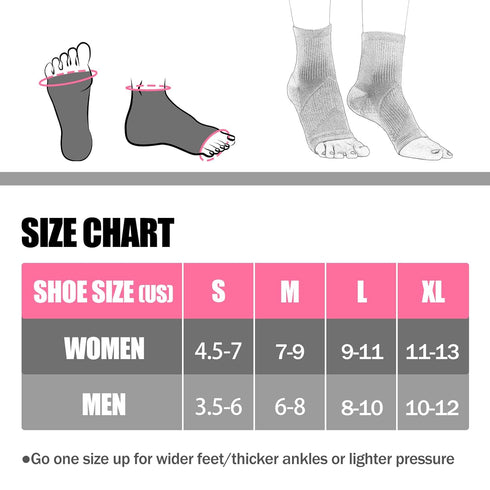 NuCamper Ankle Brace Compression Socks for Achilles Tendonitis Relief,Ankle Compression Sleeve Foot Support for Men