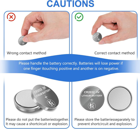 TEMIBATT cr2032 6 Pack Lir2032 Battery,2032 Batteries Button Battery for Apple AirTag