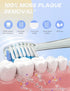 SEAGO Kids Electric Toothbrush, 2 Mins Brushing Timer, 4 Replacement Brush Heads, Blue Color for Ages 4-12