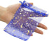 100Pcs 4x6 Inches Sheer Organza Drawstring Pouches with Stars and Moon for Wedding Party Favors