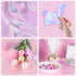 Prudiut 150 Pieces Cellophane Sheets Iridescent Cellophane Wrap for Easter Gift Wrap, Holographic Candy Wraps (9 x 9