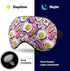 Sleep Mask,Fried Eggs Bacon Sausage Eye Masks with Adjustable Strap for Sleeping,Block Light Eye Sleep Shade Cover