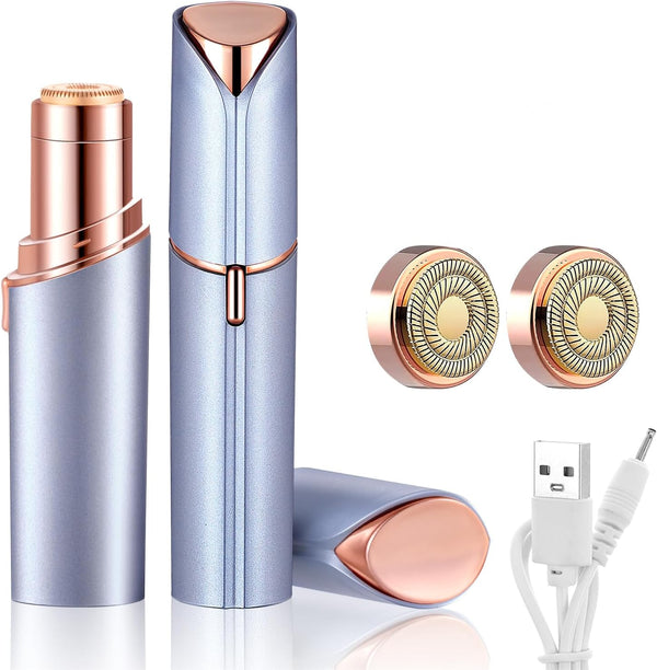 Mini Electric Facial Hair Remover for Women, USB Rechargeable Razor for Lips, Chin, Armpit, and Peach Fuzz