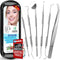 Antonki Dental Hygiene Kit, Dental Cleaning Tools, Metal Picks, Plaque Remover, Stainless Steel Tooth Tartar Scraper