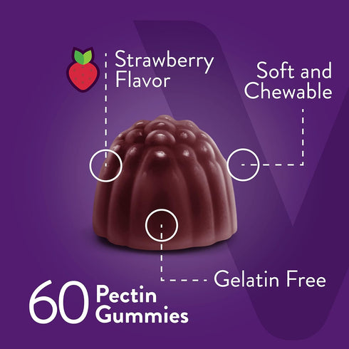 Moringa Gummies for Adults & Teens - 4000mg Moringa Leaf Extract, Vegan, Strawberry Flavored