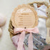 Whaline Baby Birth Announcement Sign Wooden Newborn Welcome Board Milestone Card for Birthday Baby Shower Photo Prop