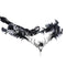MOSTORY Handmade Black Raven Feather Crown, Gothic Elf Circlet with Raven Skull Tiara for Halloween Cosplay