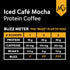 MariGold High Protein Coffee - Iced Café Mocha, 20g Grass Fed Whey Protein Isolate, 1 Lb Bag