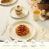 Set 350PCS (50 7"&9" 9oz Goodluck Ivory Scalloped Disposable Tableware - Guests), Plates, Cups, Napkins, Cutlery, Food