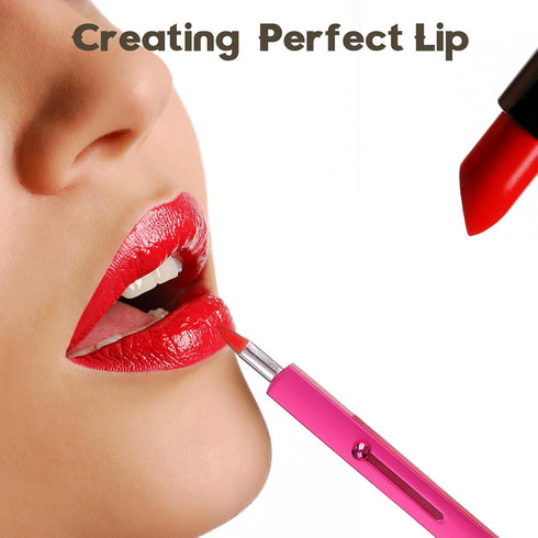 Lip Applicator Brush - 3 Pack Professional Retractable Dustproof Lip Brush for Lipstick and Lip Gloss