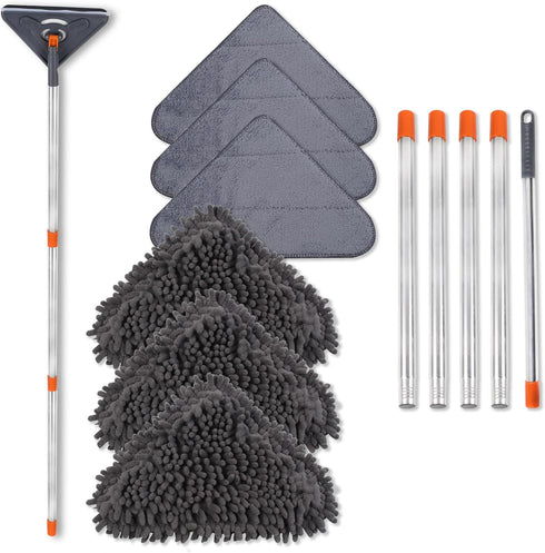 Wall Cleaner Mop with 79 Inches Long Handle, 360° Washer Cleaner Tool for Walls, Ceiling Fans, Dust, Floors, 6