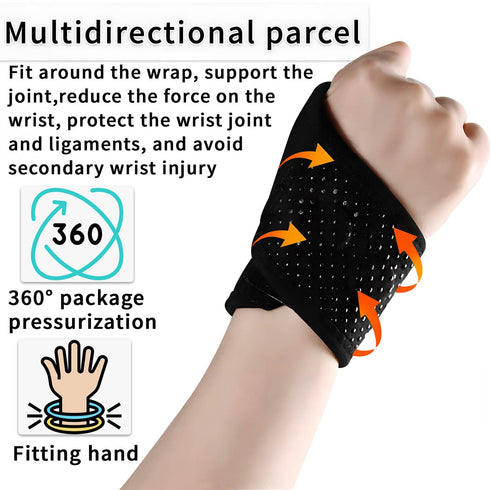 Adjustable Wrist Brace for Carpal Tunnel for Men and Women, Wrist Support for Fitness and Sports Protection (2 PCS)